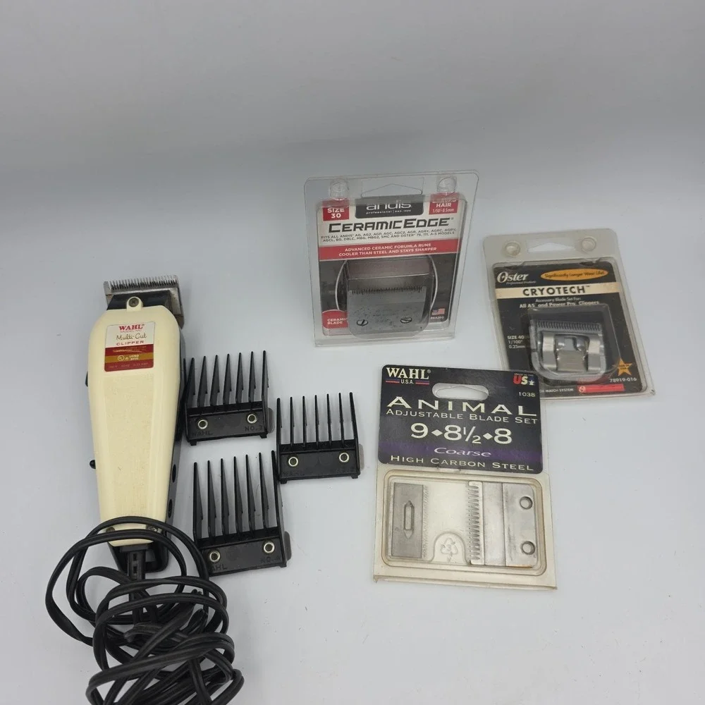 Vintage Wahl Hair Clippers Trimmer Model MC Multi Cut White Precision 120V 0.32